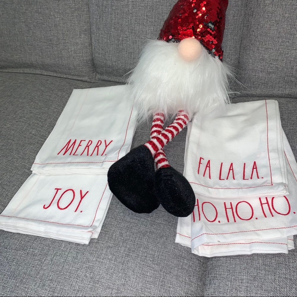 Rae Dunn Christmas Napkins Embroidered